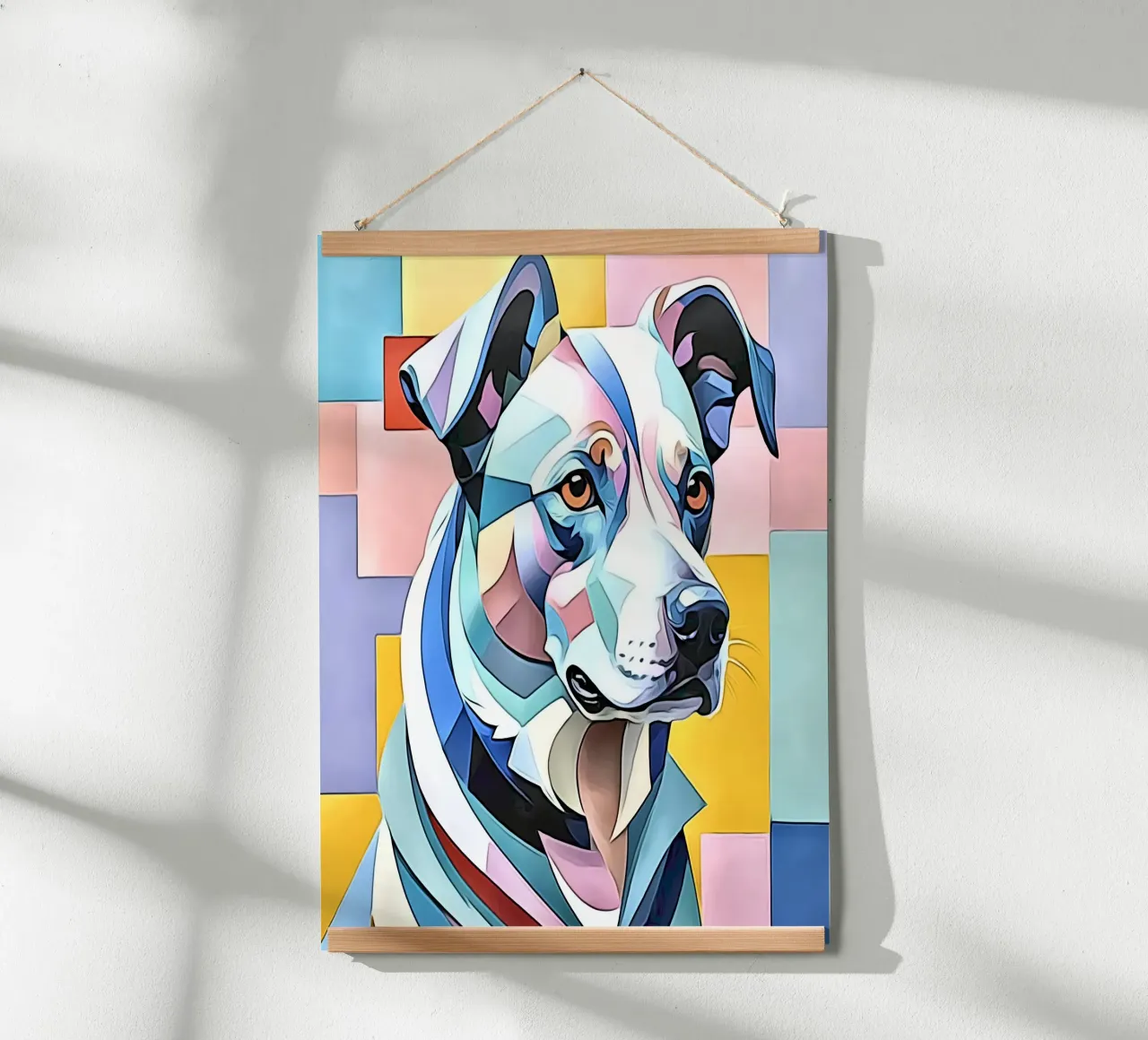Cane in pastello #2 poster con telaio in plastica da ZAMART
