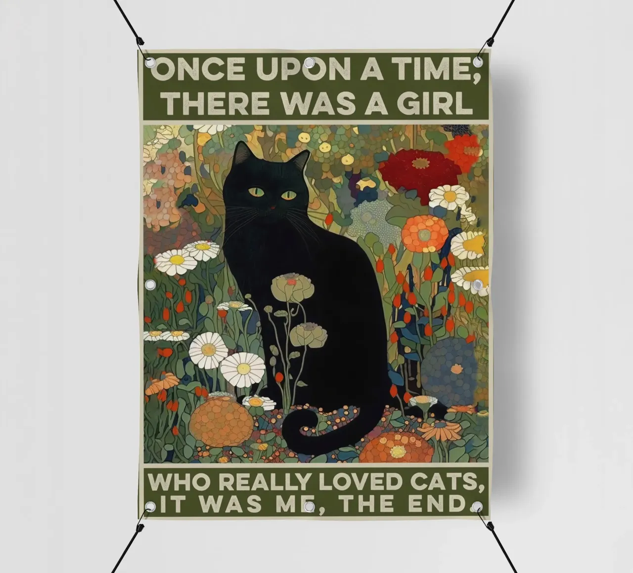 Black Cat - C'era una volta una ragazza - Citazione telo in pvc da Peaches Art Prints