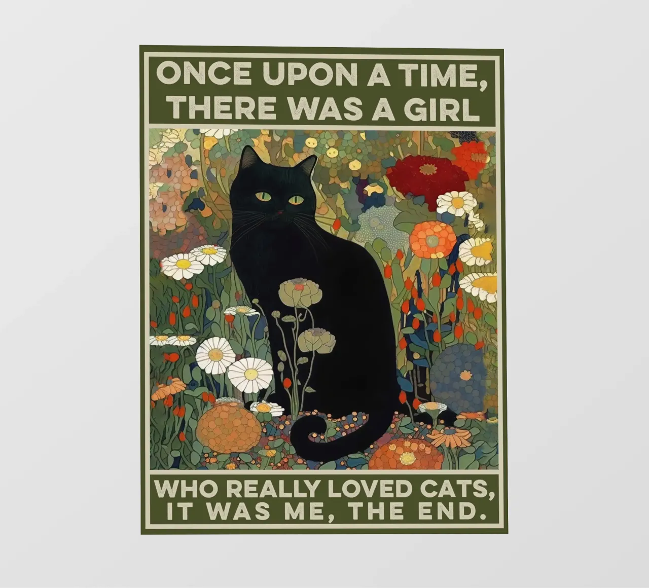 Black Cat - C'era una volta una ragazza - Citazione telo in pvc da Peaches Art Prints