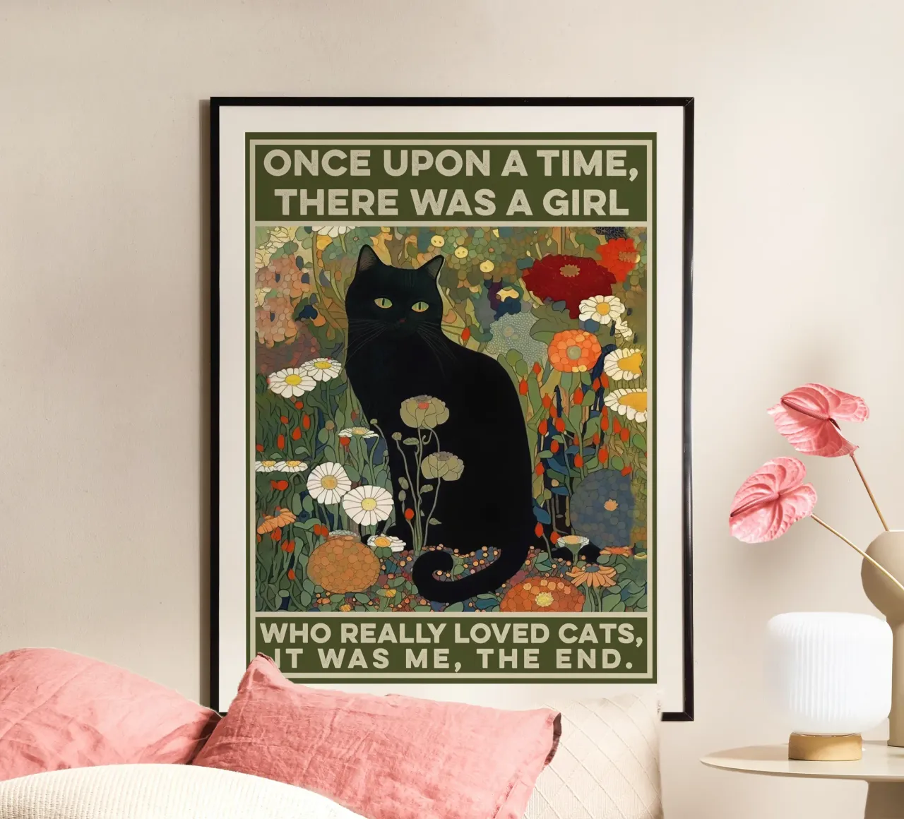 Black Cat - C'era una volta una ragazza - Citazione poster da Peaches Art Prints
