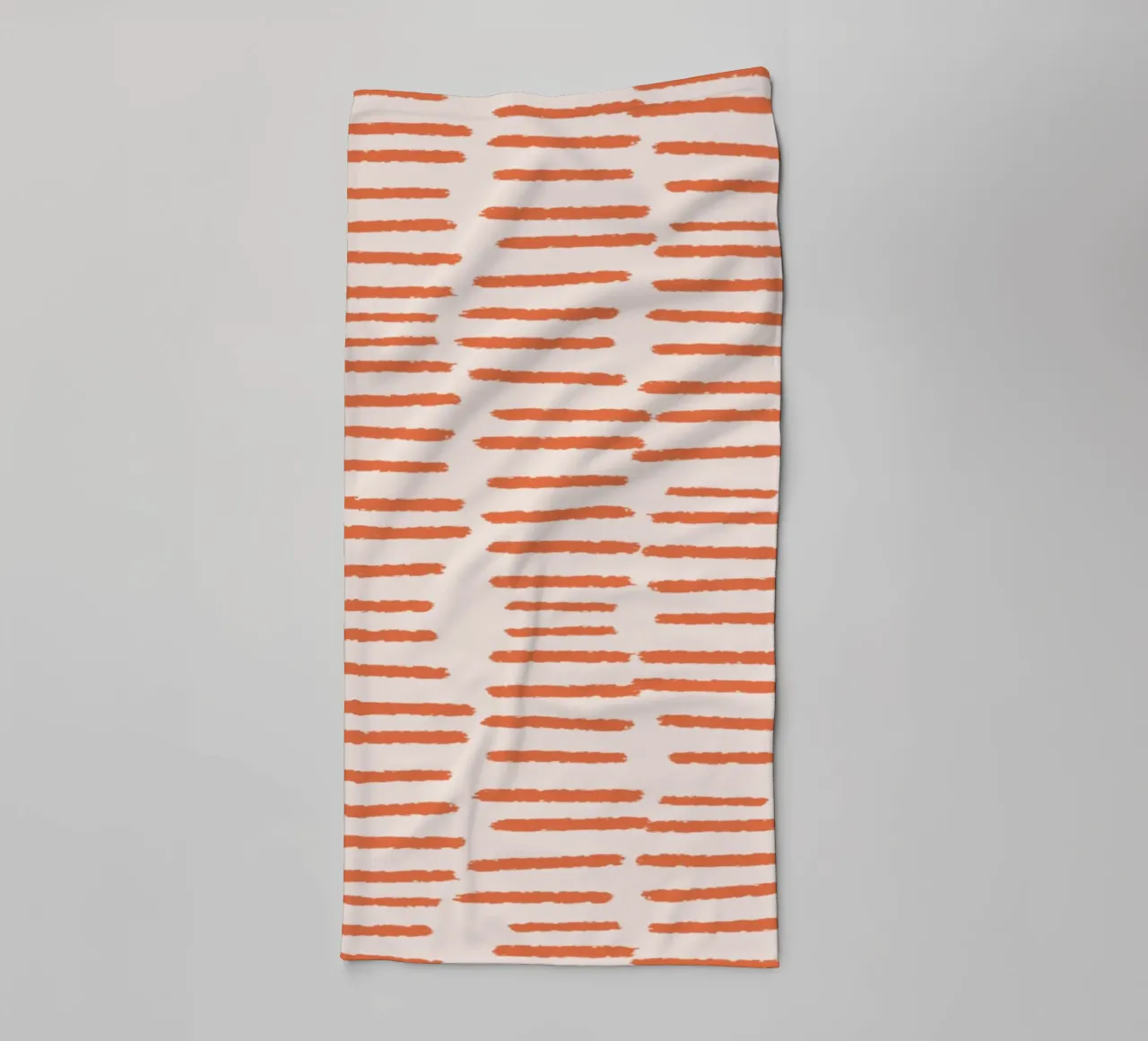 Organic Brushstroke Stripes - Minimalist Boho Warm Orange towel by susanacosta