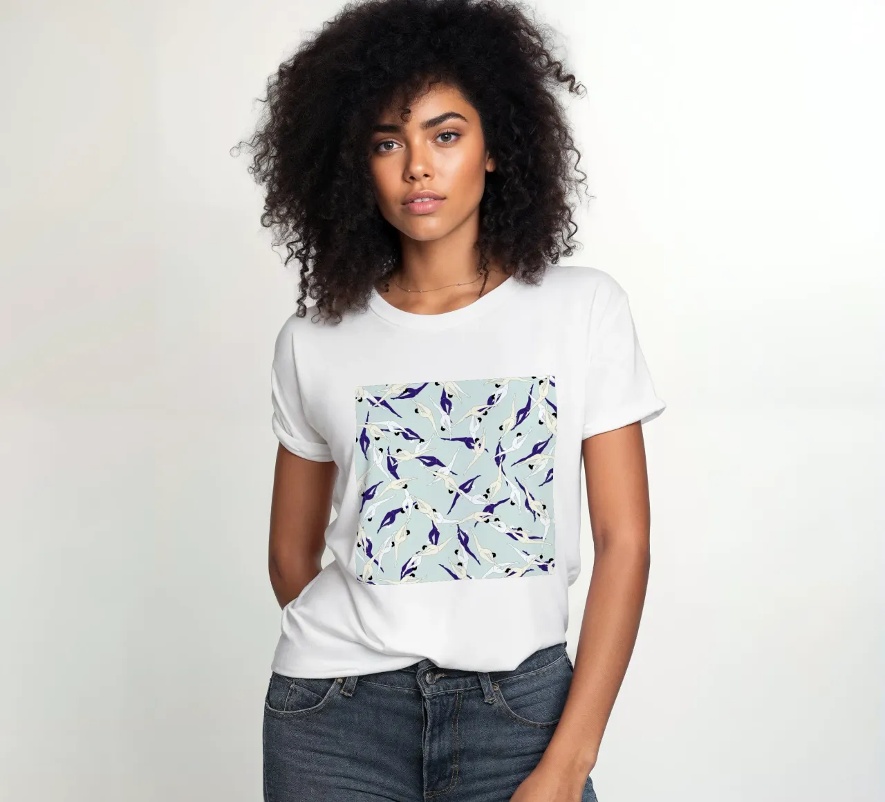 Split t-shirt da donna da Ruei