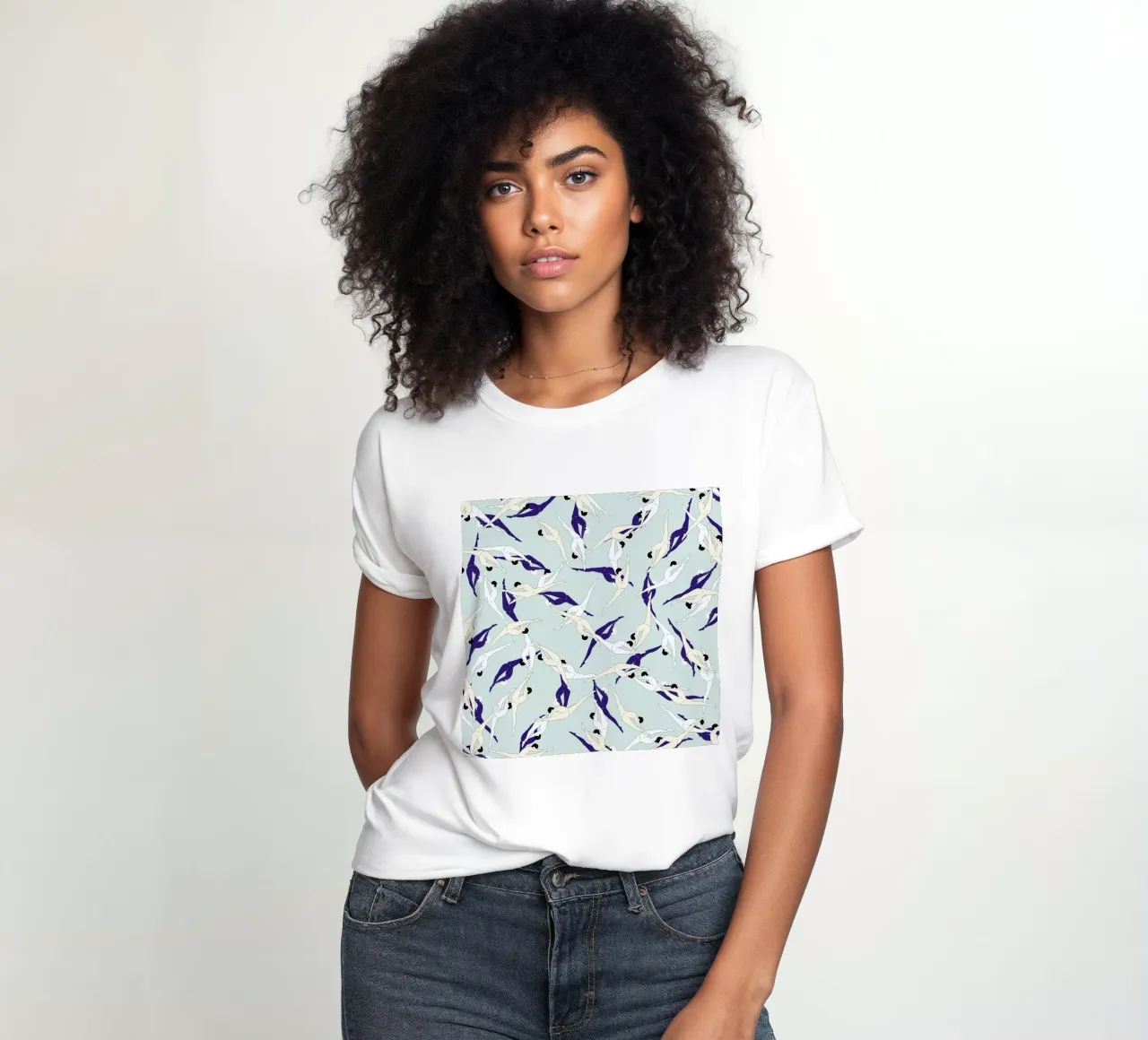 Split t-shirt da donna da Ruei