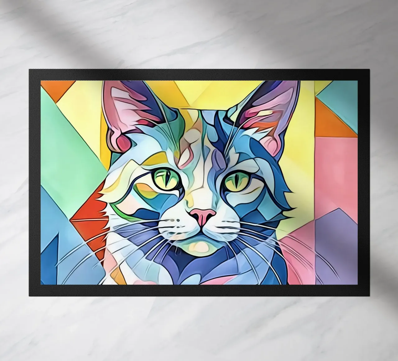 Katze in Pastell #1 Fußmatte von ZAMART