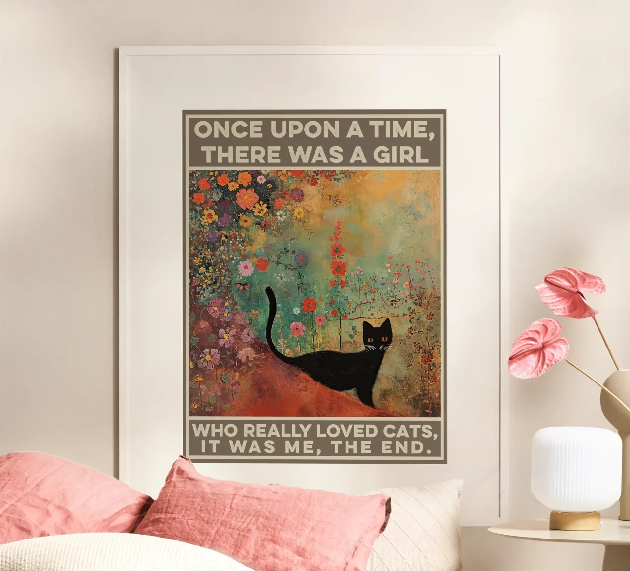 Citazione di Black Cat, C'era una volta una bambina poster da Peaches Art Prints