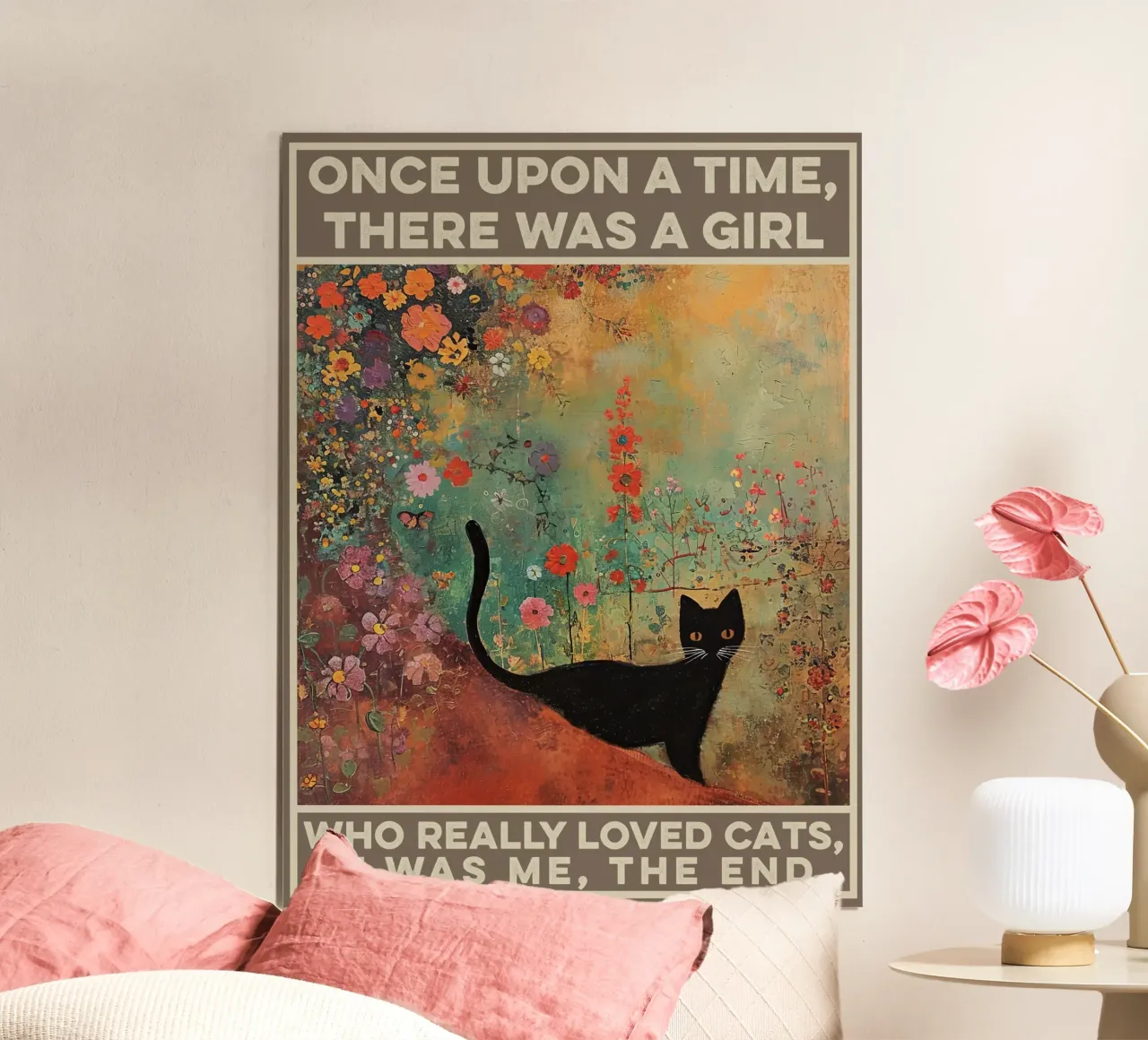 Citazione di Black Cat, C'era una volta una bambina poster da Peaches Art Prints