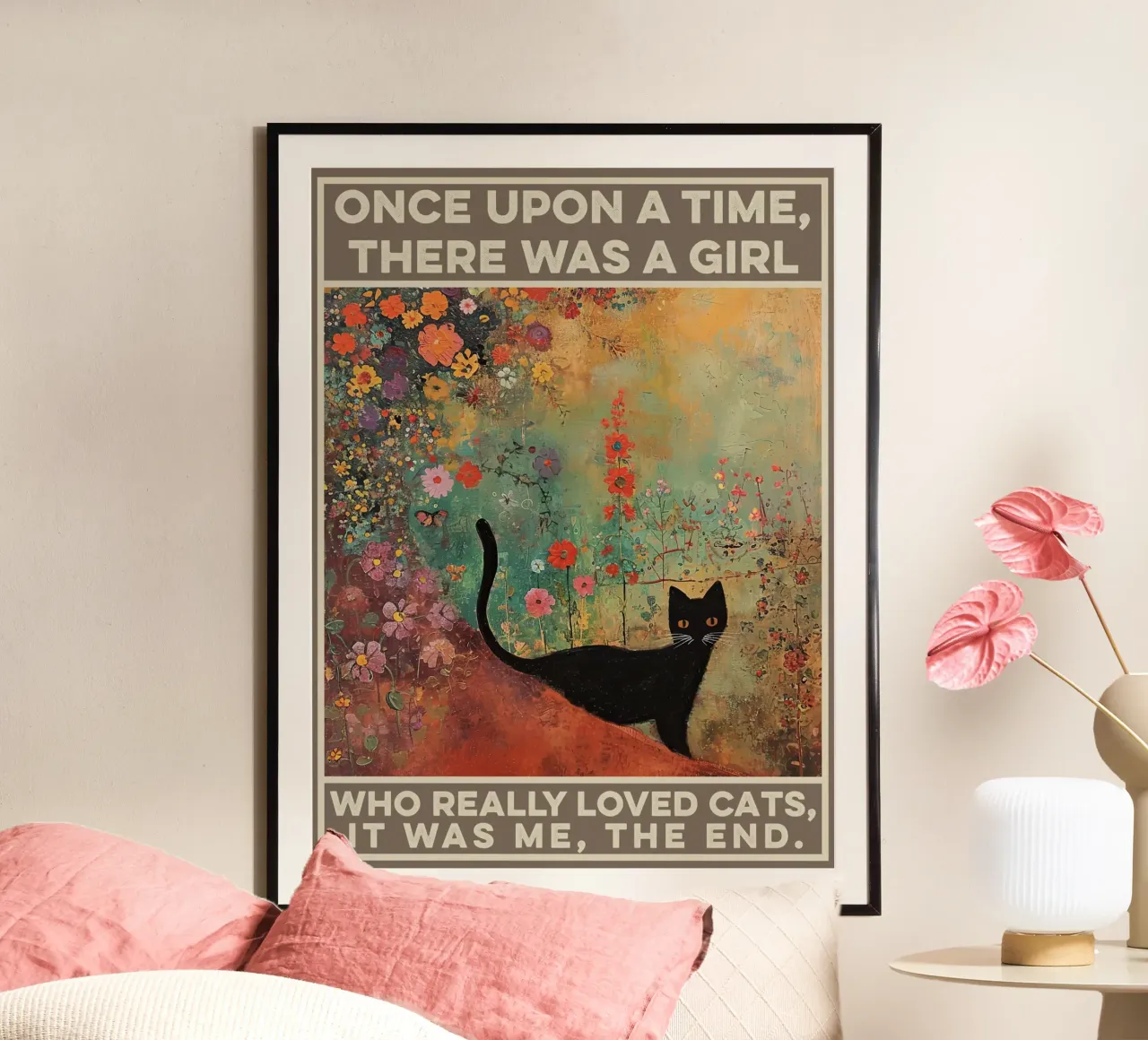 Citazione di Black Cat, C'era una volta una bambina poster da Peaches Art Prints
