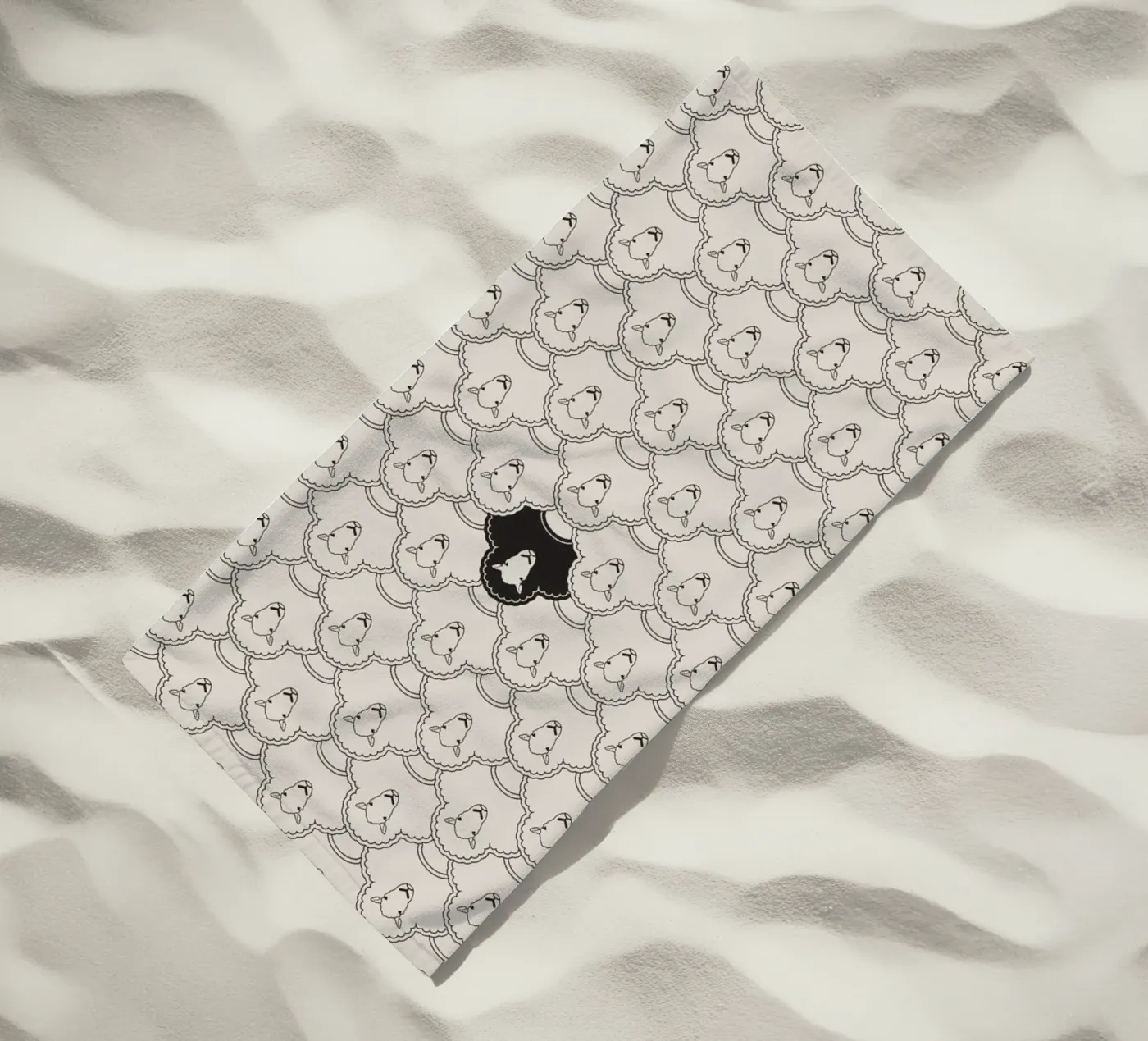 Black sheep beach towel by Davies Babies