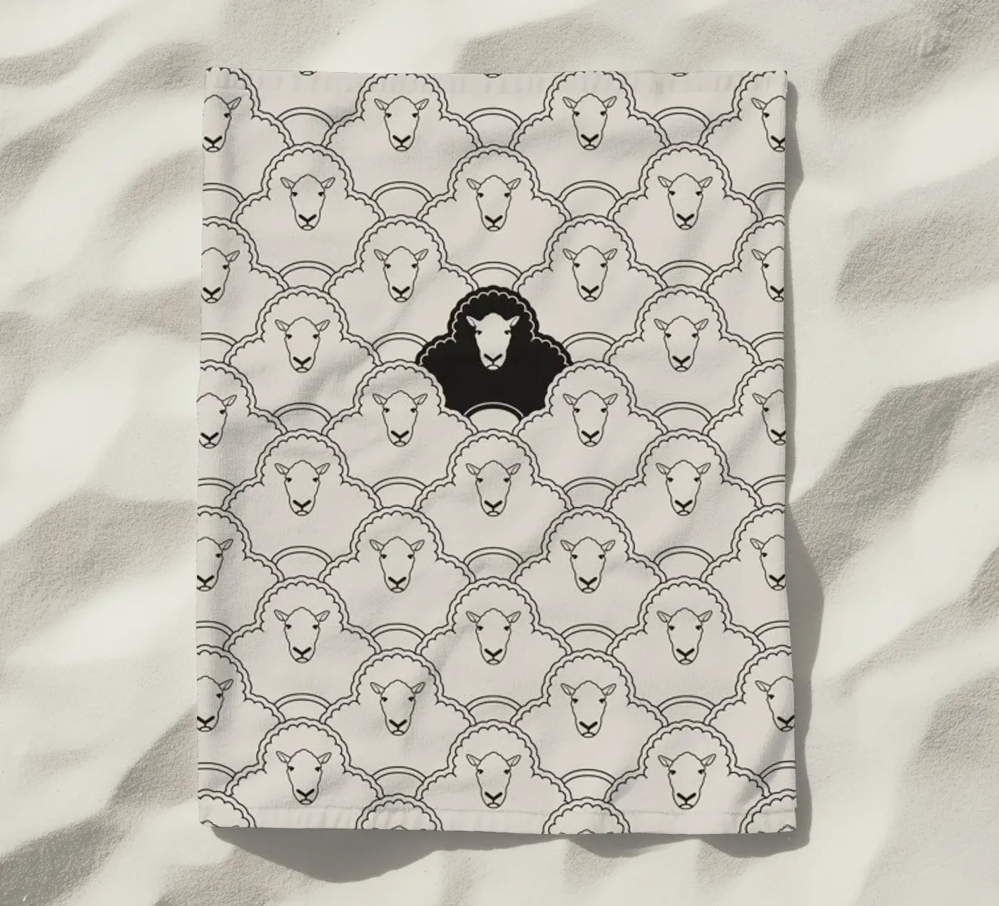 Black sheep beach towel by Davies Babies