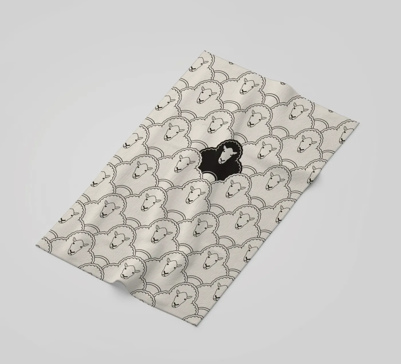 Black sheep beach towel by Davies Babies