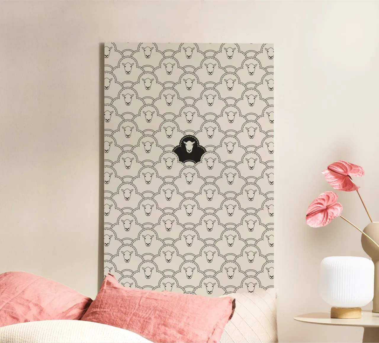 Black sheep canvas by Davies Babies