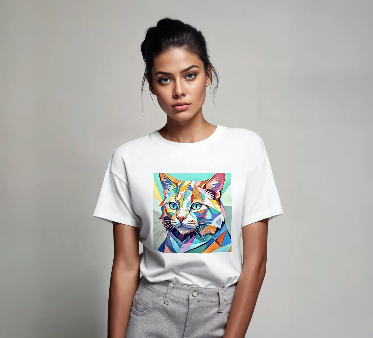 Gatto in pastello #3 t-shirt da ZAMART