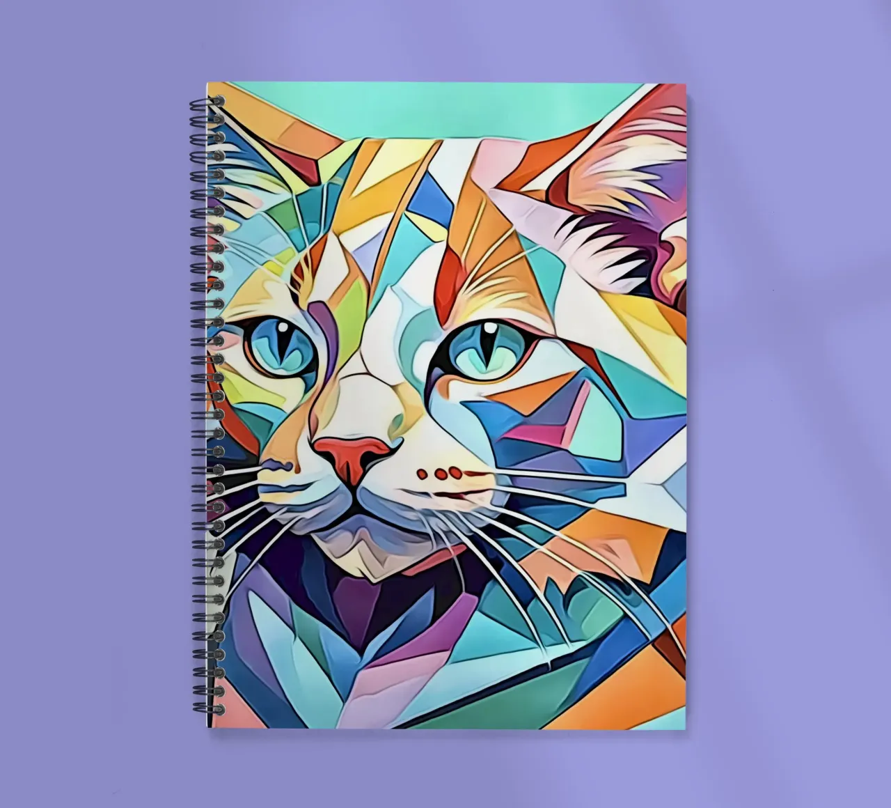 Cat in pastel #3 spiral notebook by ZAMART