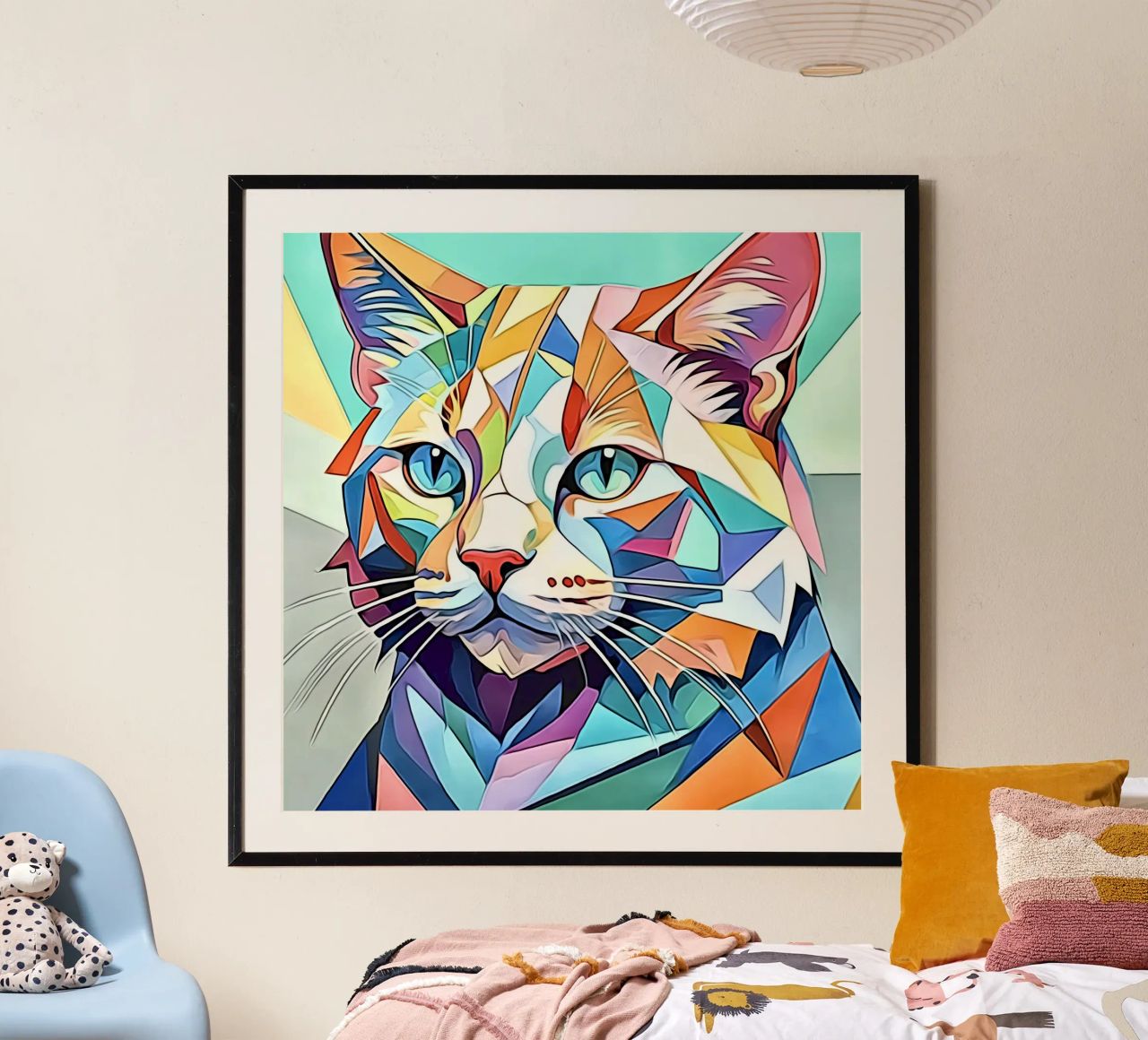 Katze in Pastell #3 Poster von ZAMART