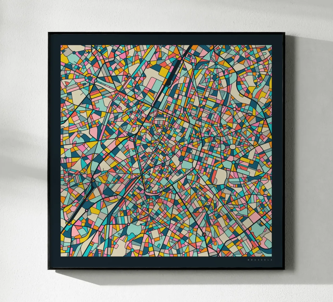 CARTE DE BRUXELLES plexiglas de Jazzberry Blue