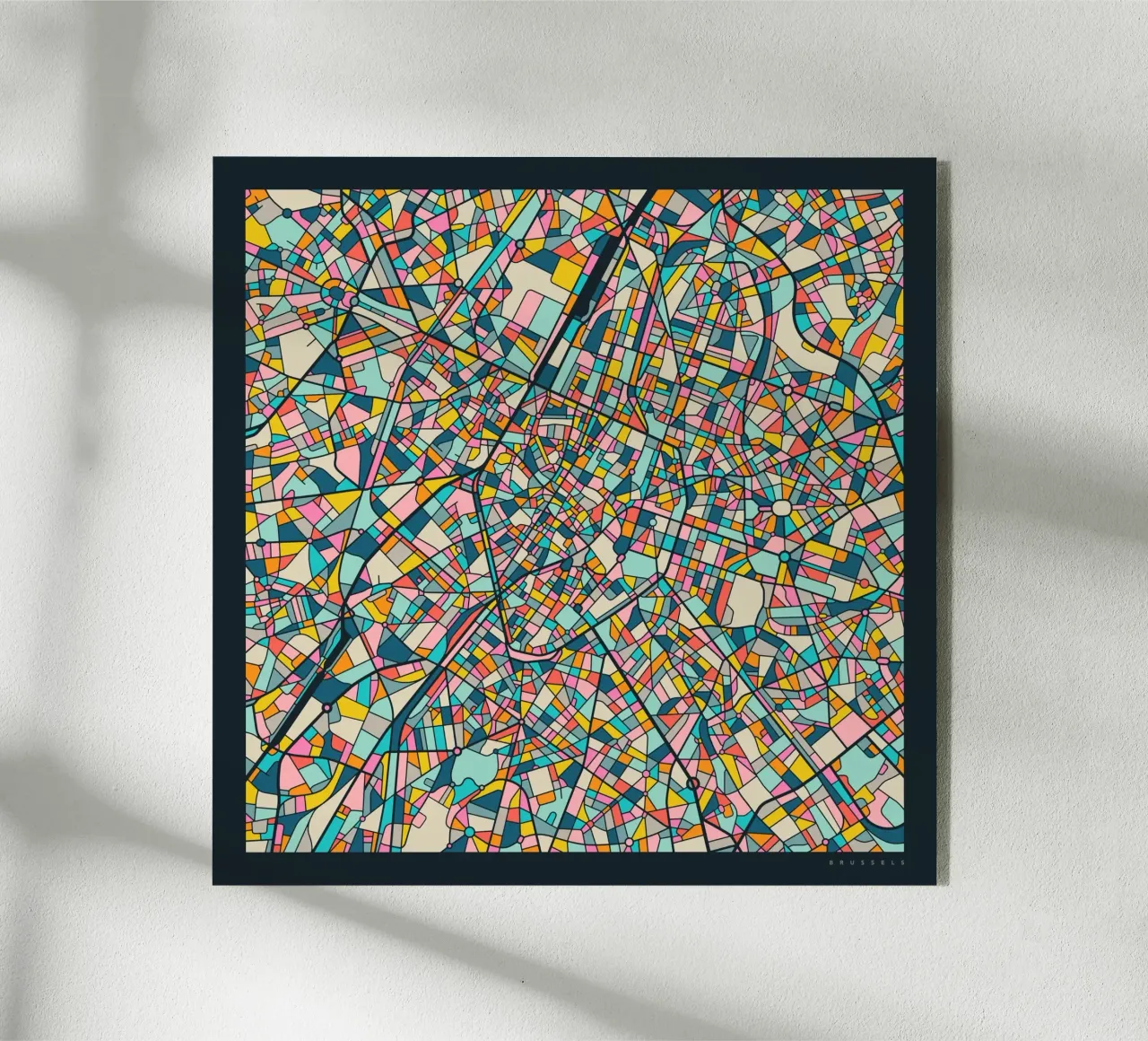 MAPPA DI BRUXELLES plexiglass da Jazzberry Blue