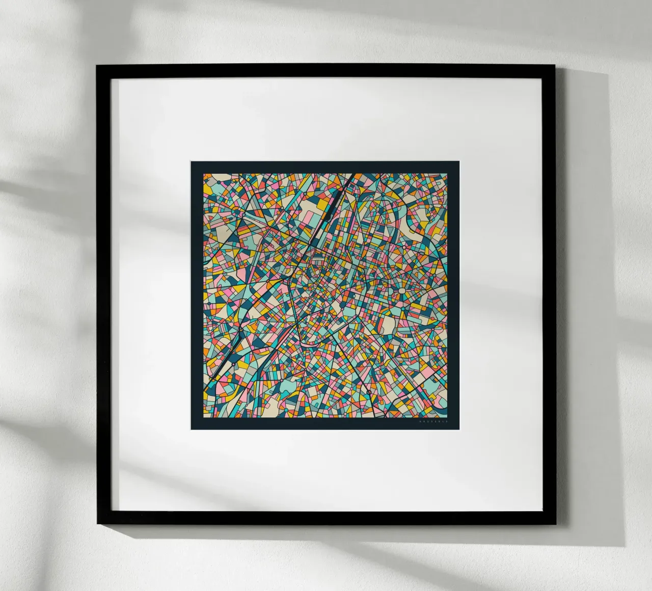 BRUSSELS MAP poster by Jazzberry Blue