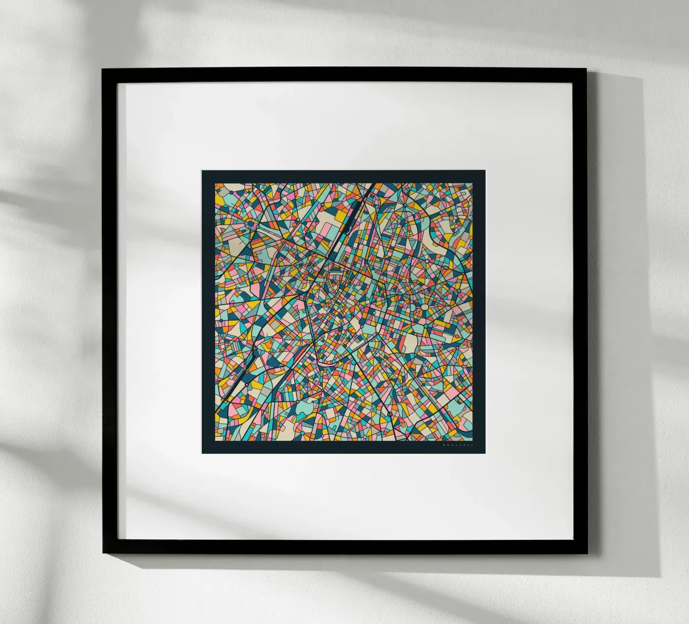 BRUSSELS MAP poster by Jazzberry Blue