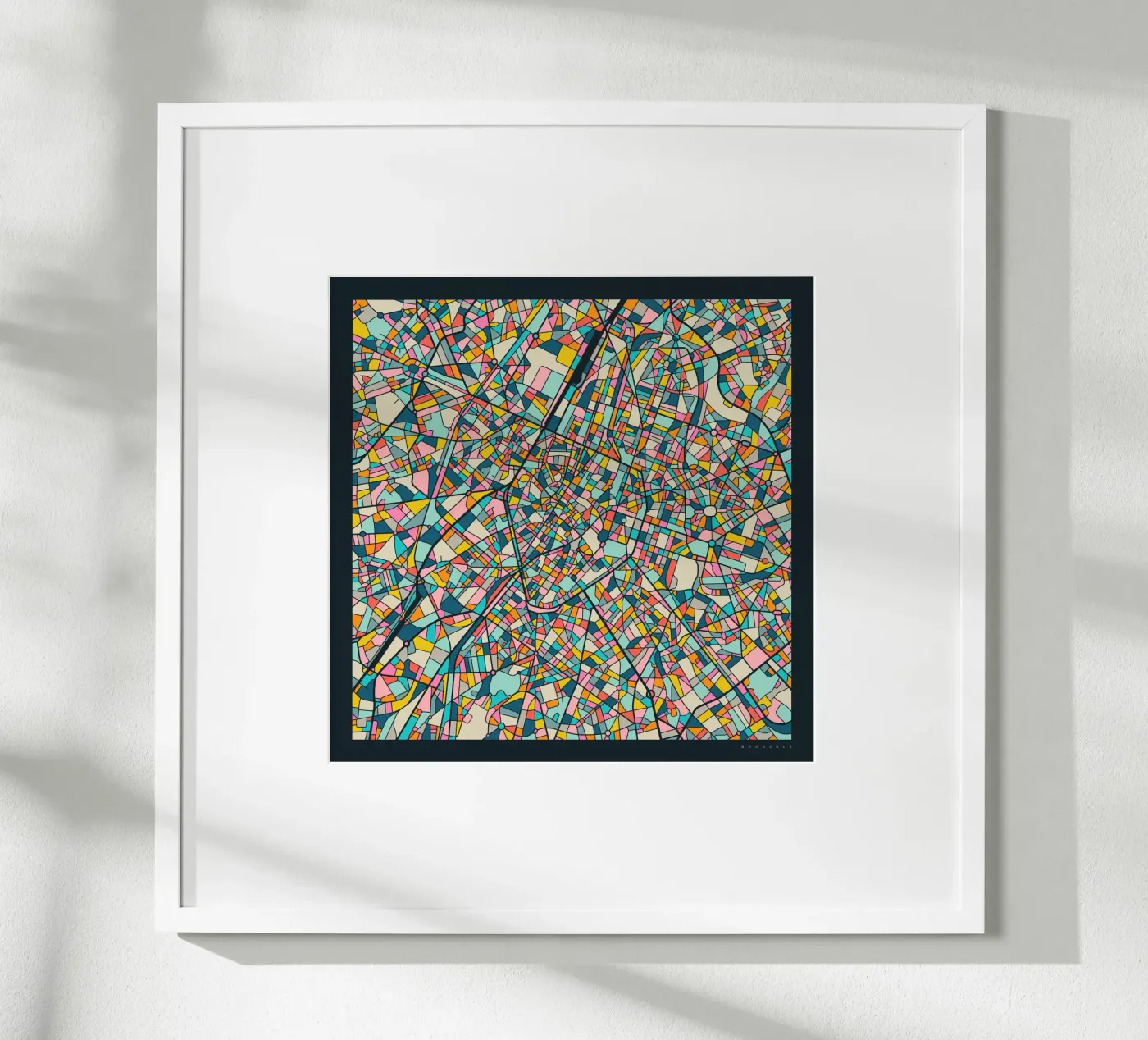 BRUSSELS MAP poster by Jazzberry Blue