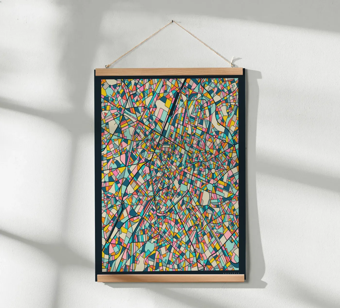 BRUSSELS MAP poster de Jazzberry Blue