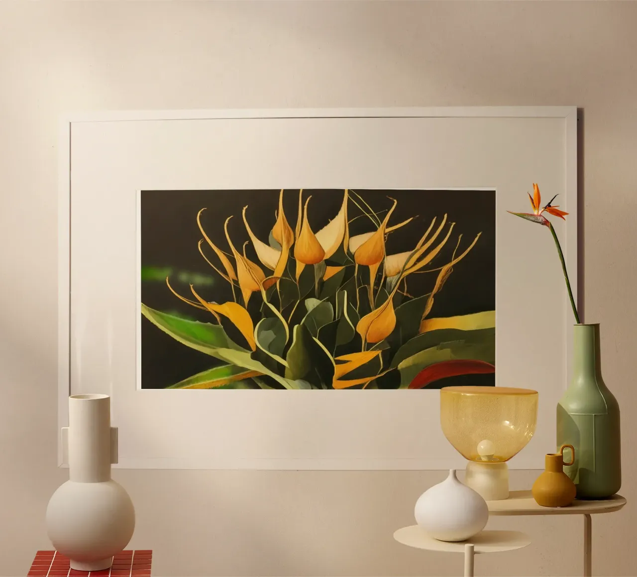 Girasole_1 poster con telaio in alluminio da Impressionismus by LK
