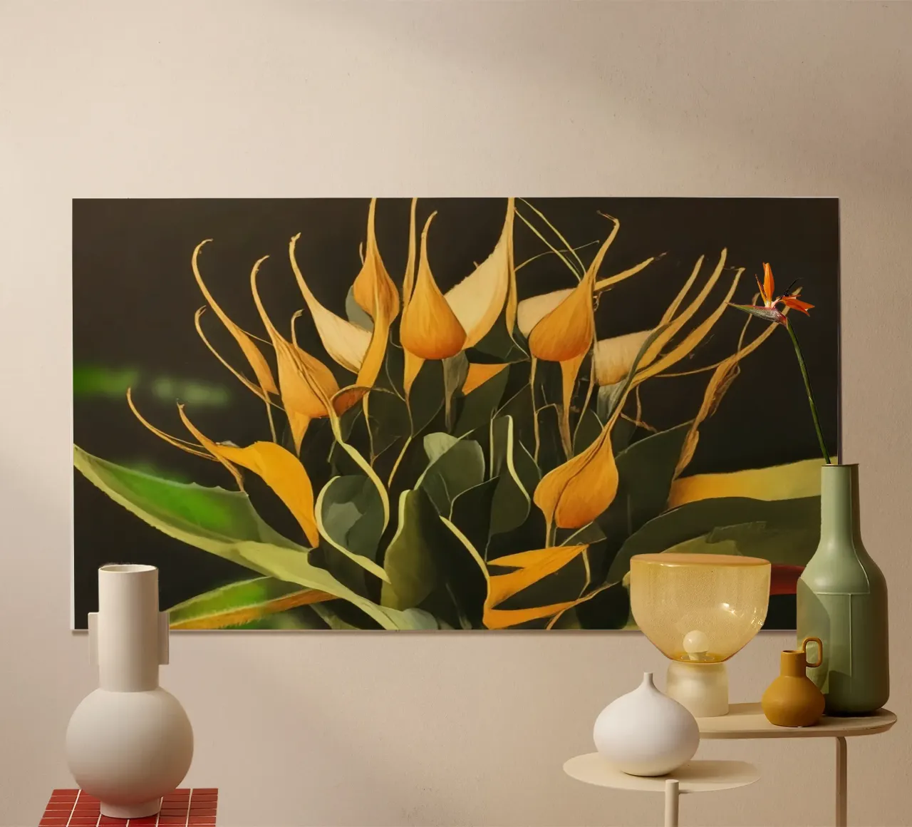 Girasole_1 poster con telaio in alluminio da Impressionismus by LK