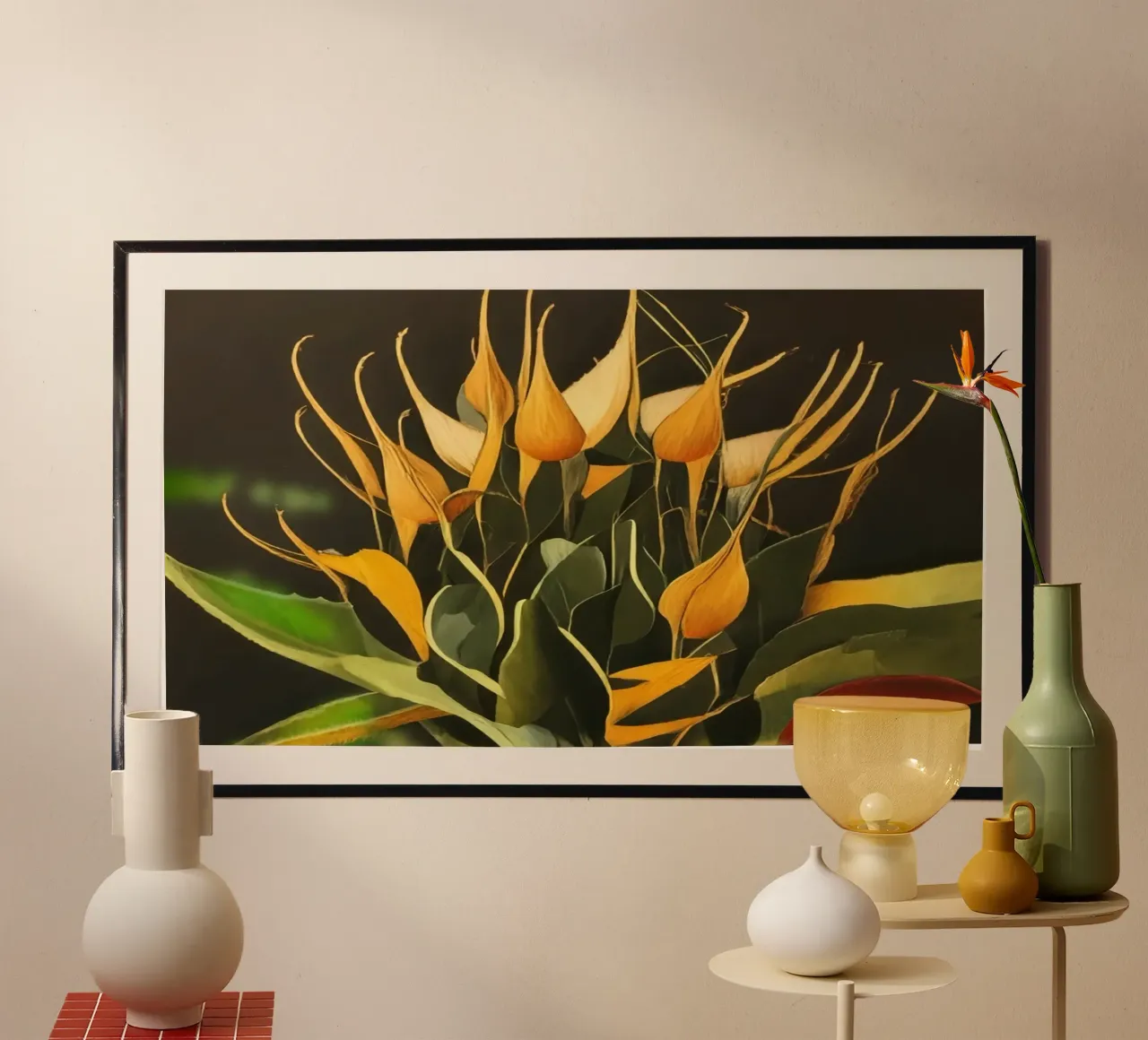 Girasole_1 poster con telaio in alluminio da Impressionismus by LK