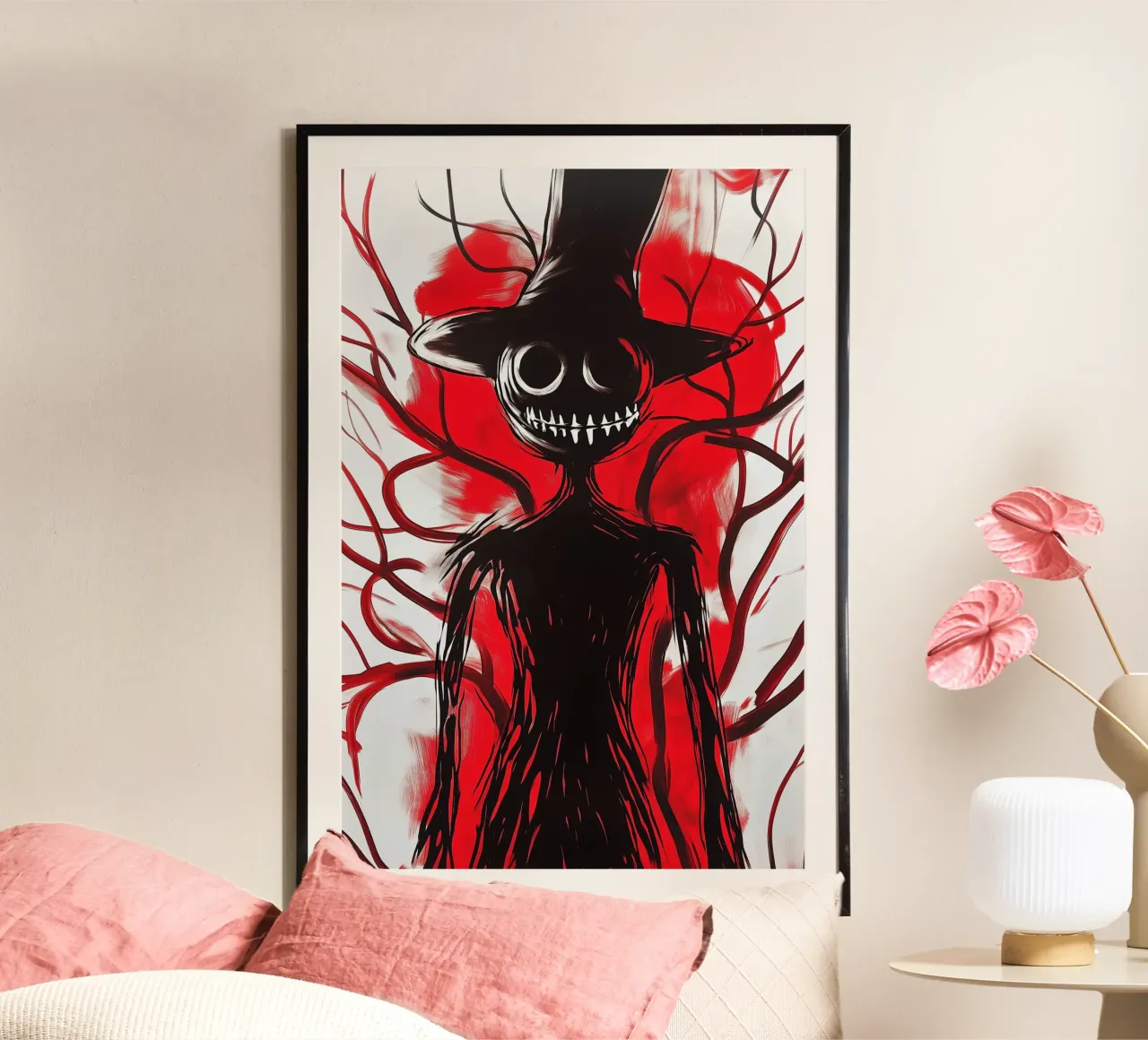 The laughing shadow in the red forest hahnemühle by melipo-art