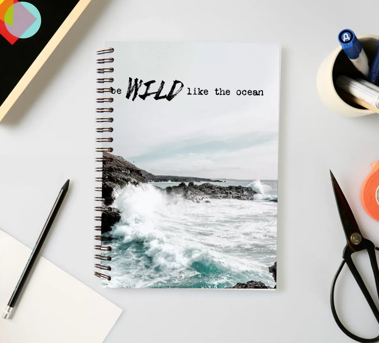Wild like the ocean spiral notebook by Amy & Kurt