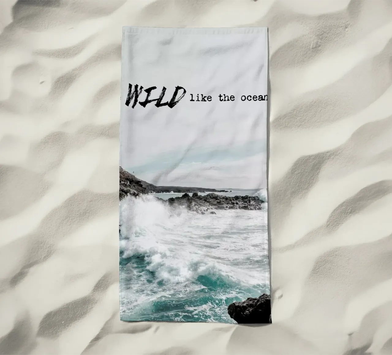 Wild like the ocean beach towel by Amy & Kurt