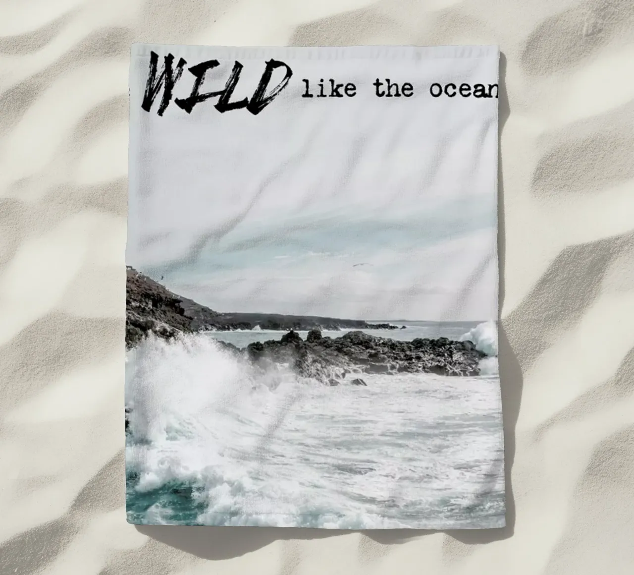 Wild like the ocean beach towel by Amy & Kurt