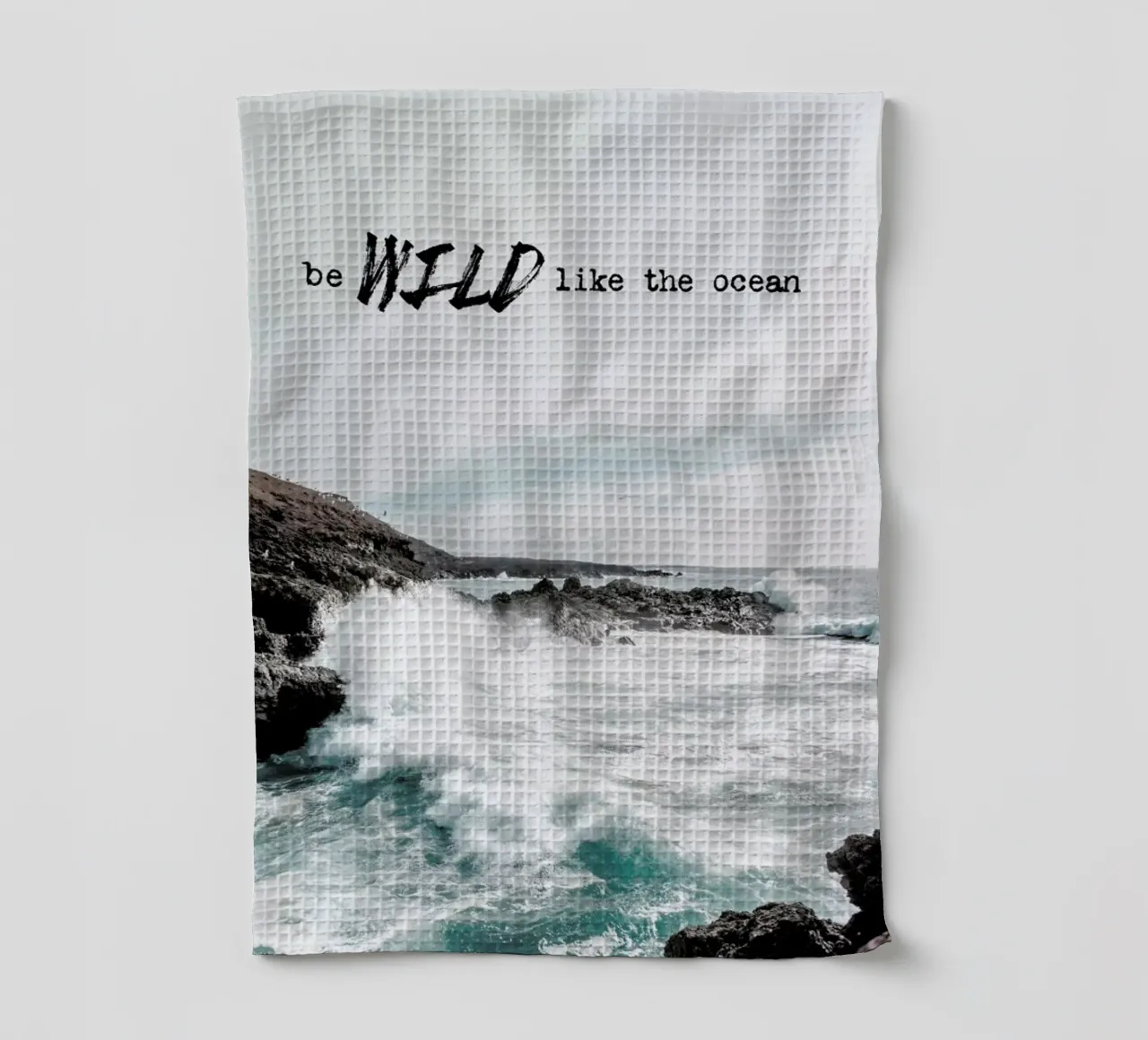 Wild like the ocean tea towel by Amy & Kurt
