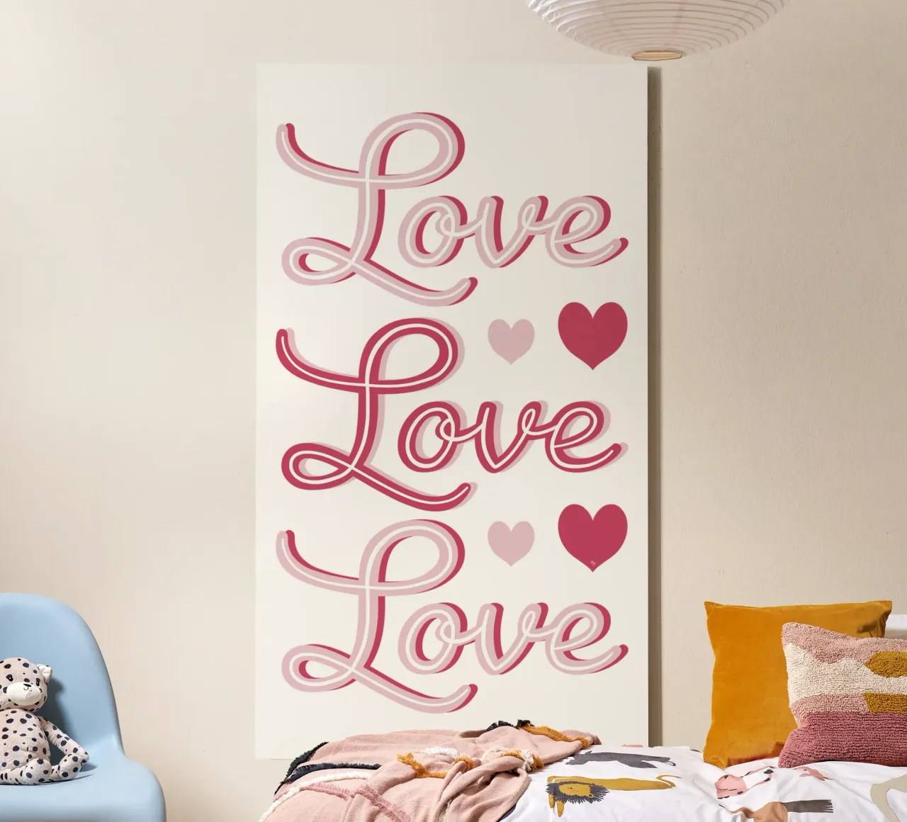 Amore Amore Amore tela con Cornice a cassetta da Martina