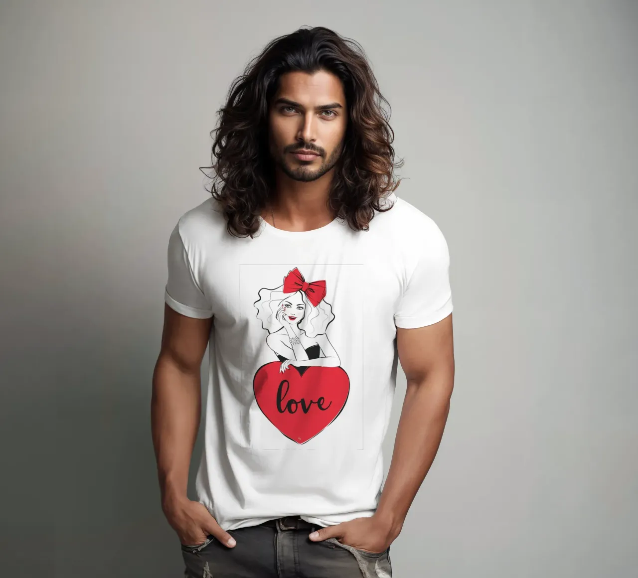 Ragazza dal cuore grande amore t-shirt da Martina