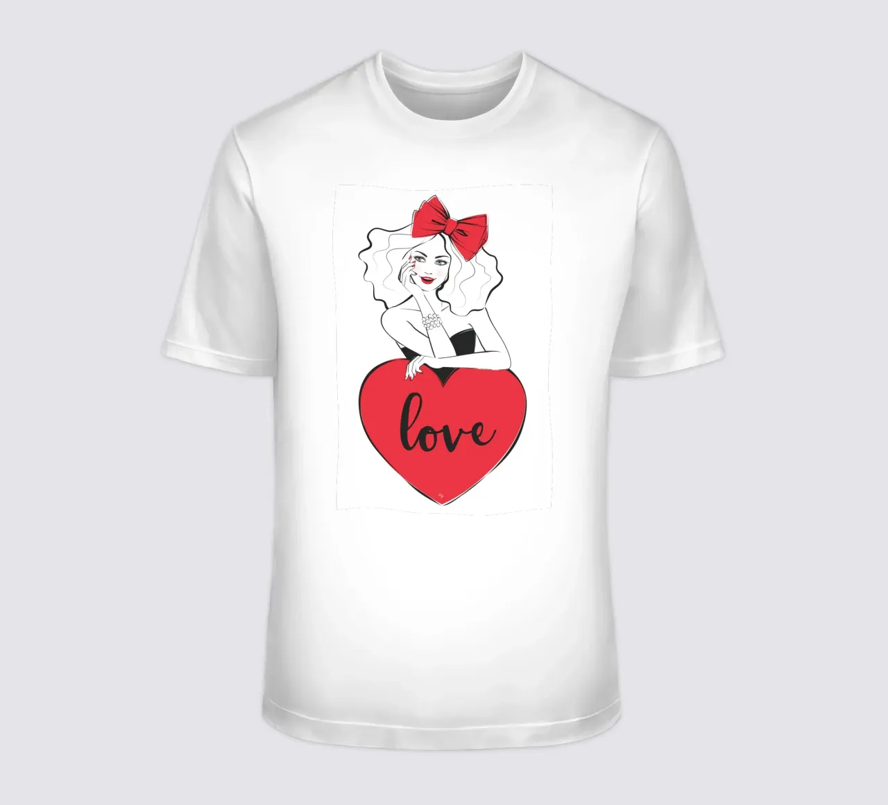 Ragazza dal cuore grande amore t-shirt da Martina
