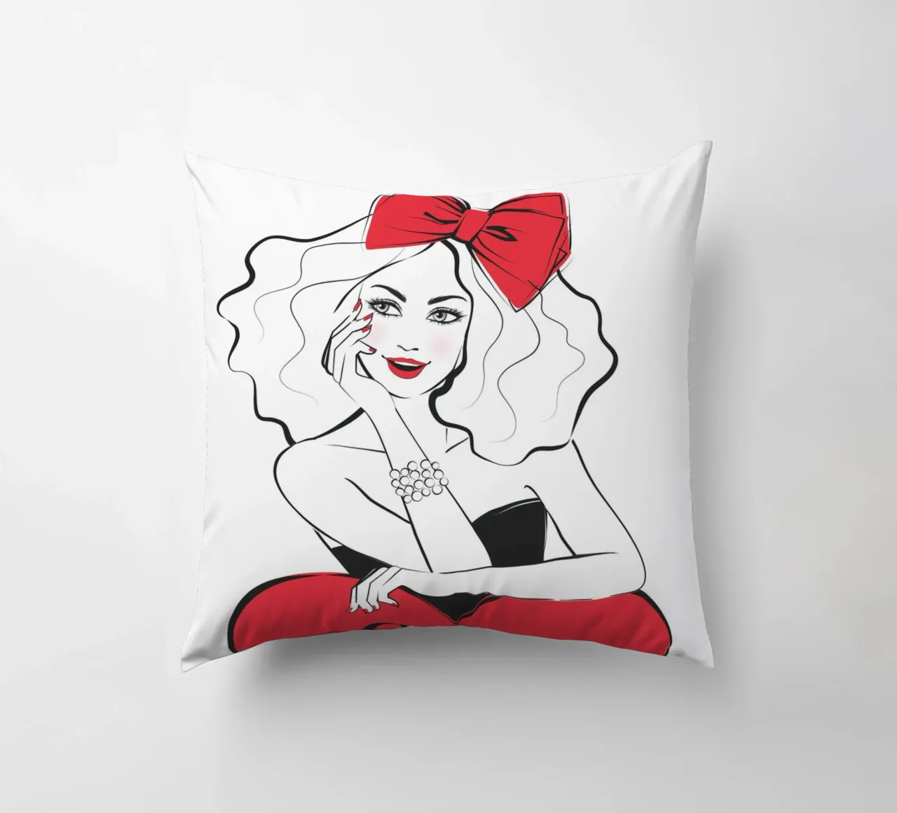 Ragazza dal cuore grande amore cuscino da Martina