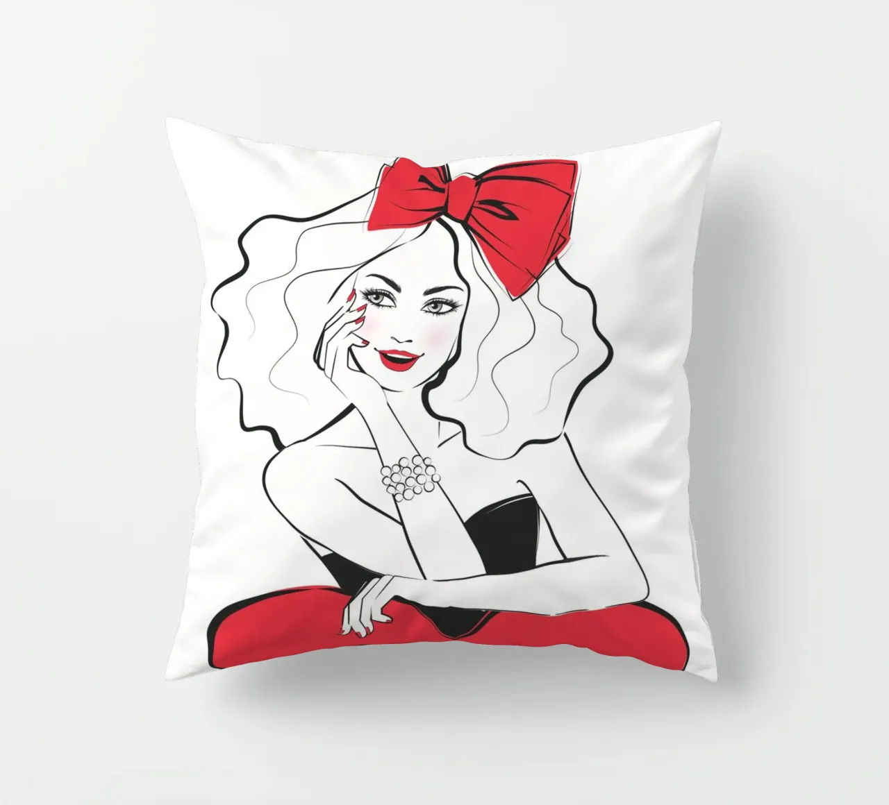 Ragazza dal cuore grande amore cuscino da Martina