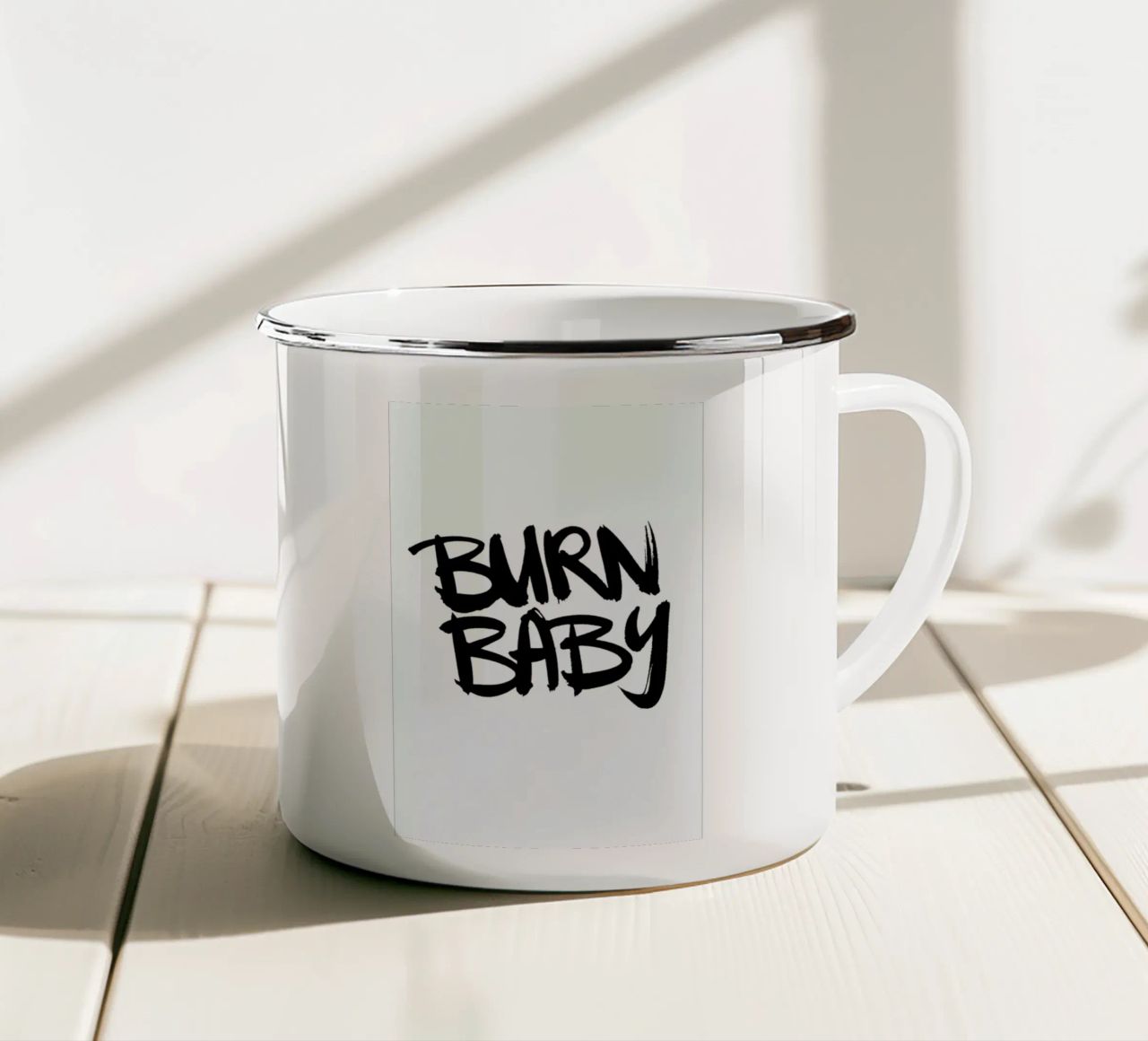 Burn Baby tazza in smalto da Dead Language