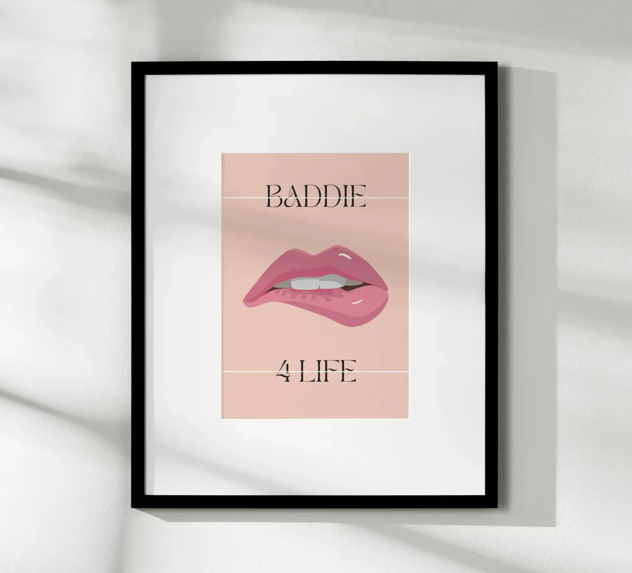Baddie for Life | Digital Art | Print | Fun poster con telaio in alluminio da PrintCessStudio