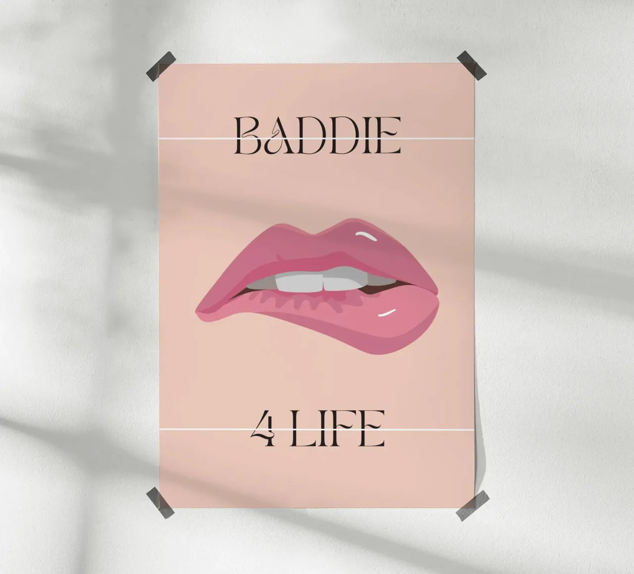Baddie for Life | Digital Art | Print | Fun poster con telaio in alluminio da PrintCessStudio