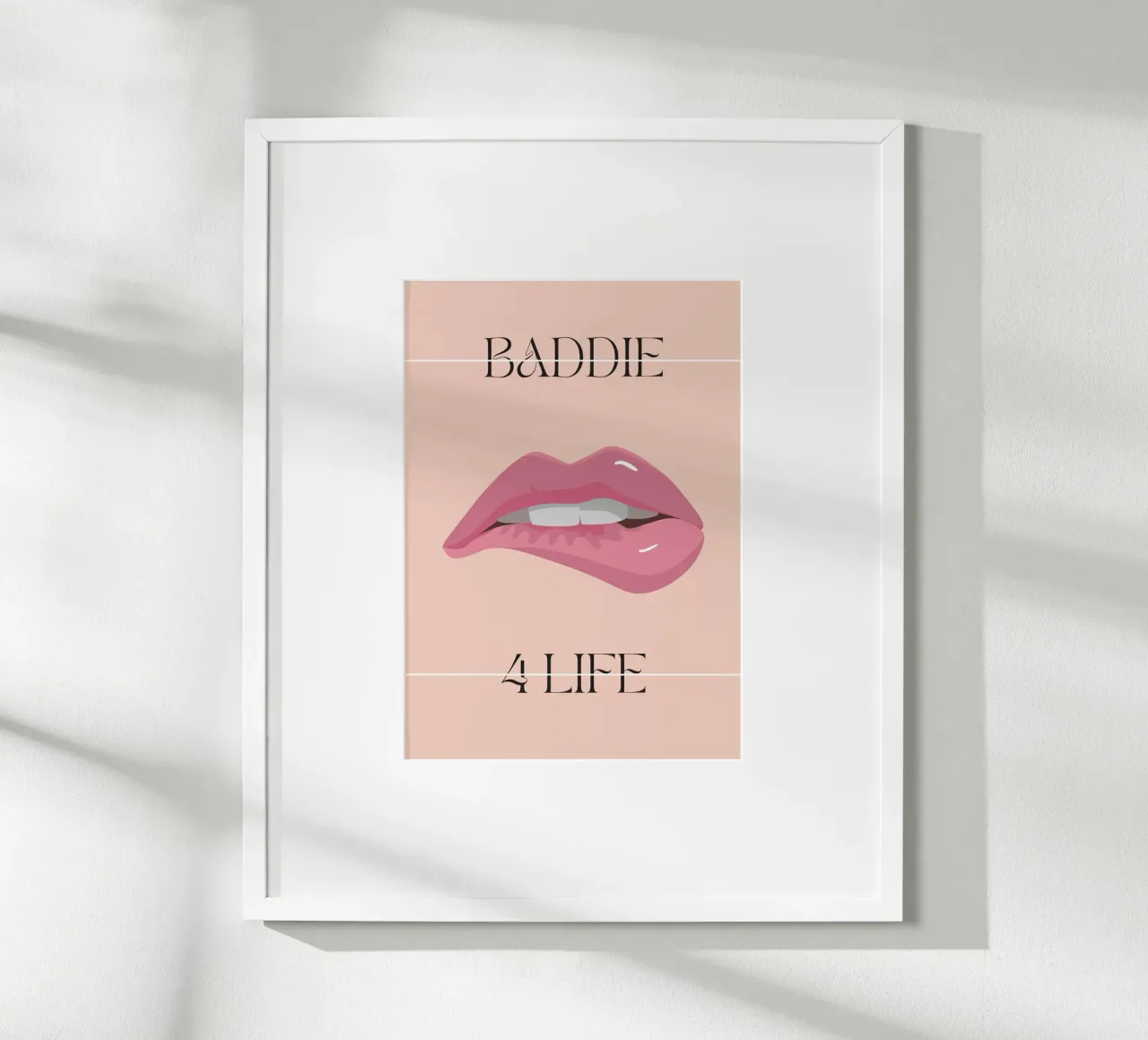 Baddie for Life | Digital Art | Print | Fun poster con telaio in alluminio da PrintCessStudio