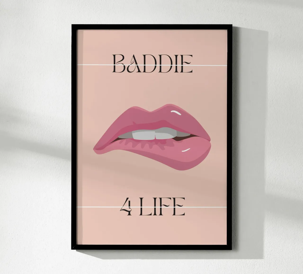 Baddie for Life | Digital Art | Print | Fun poster con telaio in alluminio da PrintCessStudio