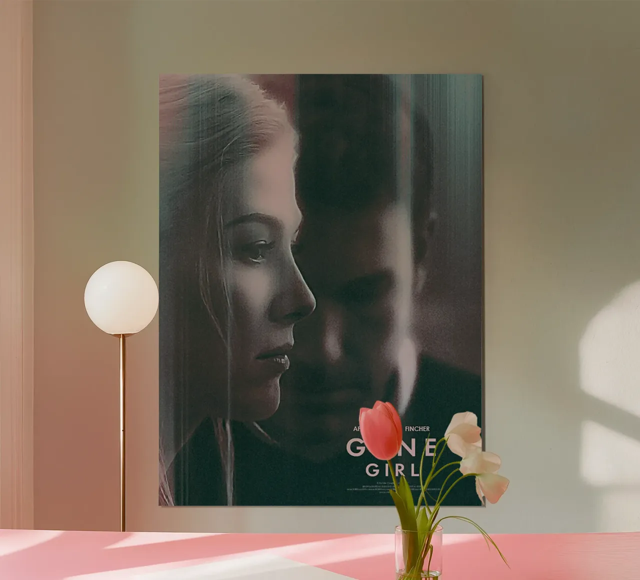 Gone Girl Movie poster con telaio in legno da Attaboy Dsgn