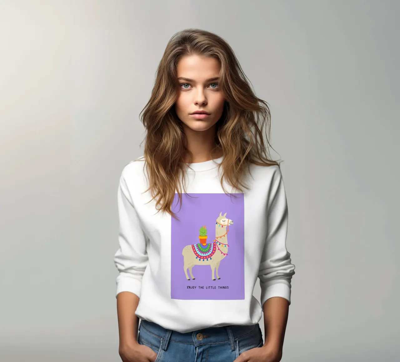Enjoy-the-little-Kaktus felpa da AESTHETIC VIBES by Isabel