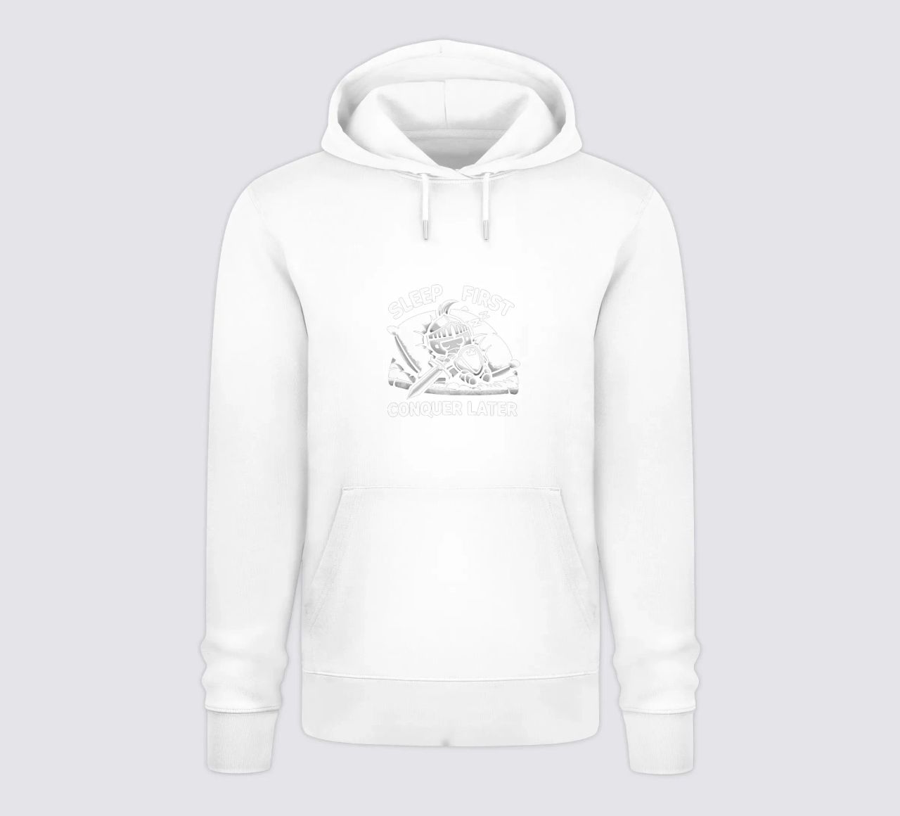SLEEP FIRST, CONQUER LATER felpa con cappuccio da edsonramosart