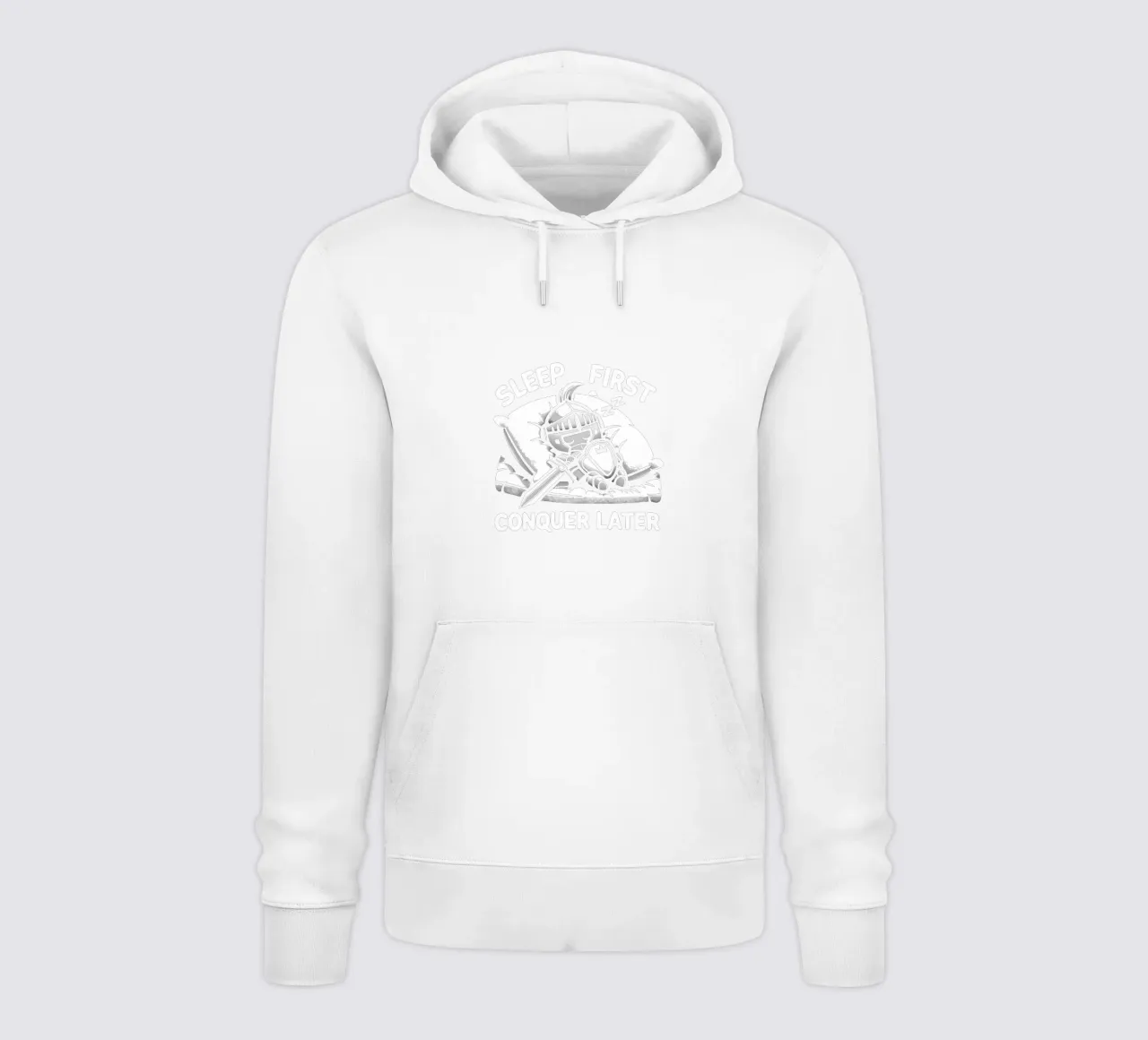 SLEEP FIRST, CONQUER LATER felpa con cappuccio da edsonramosart