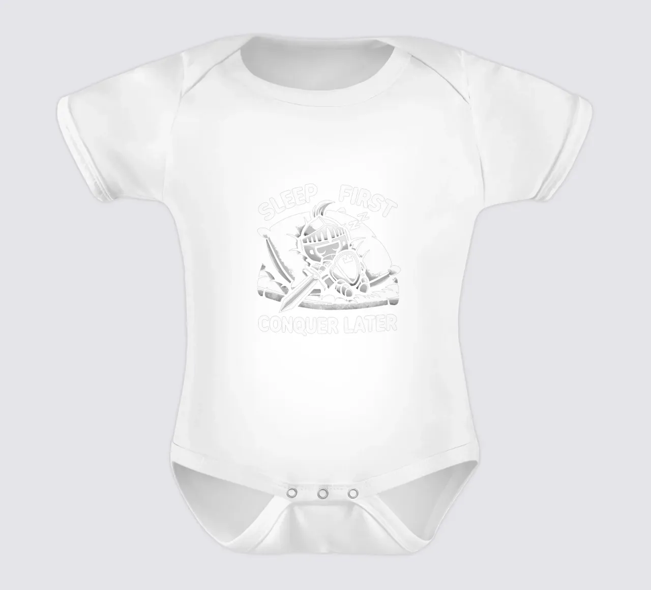 SLEEP FIRST, CONQUER LATER body neonato maniche corte da edsonramosart