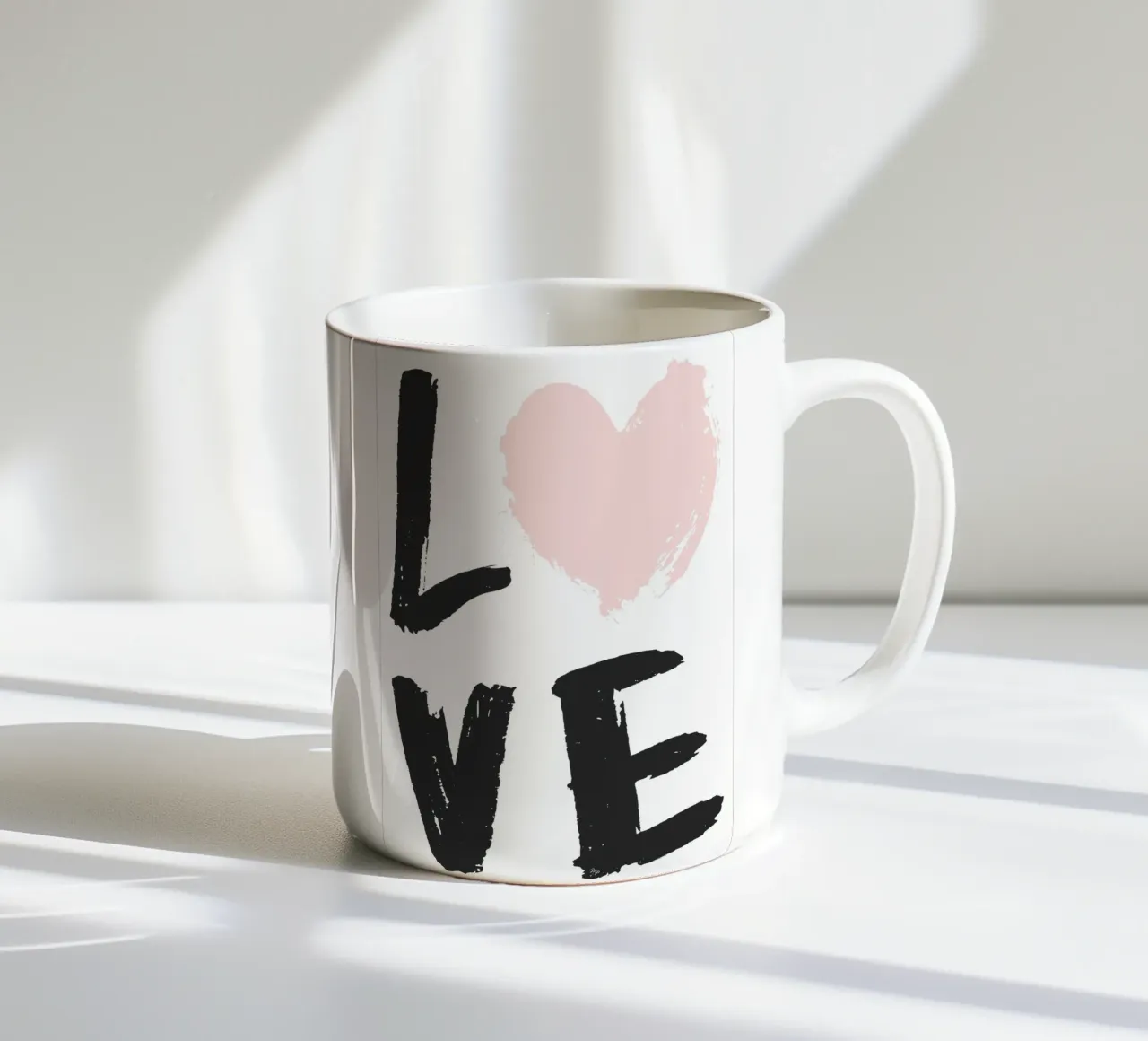 Große Liebe Zitat Keramik Tasse von Martina