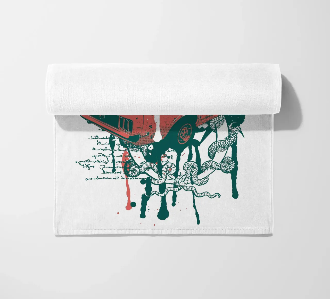 Illustrazione in stile Route 66 di tendenza ora telo mare da Urban Life