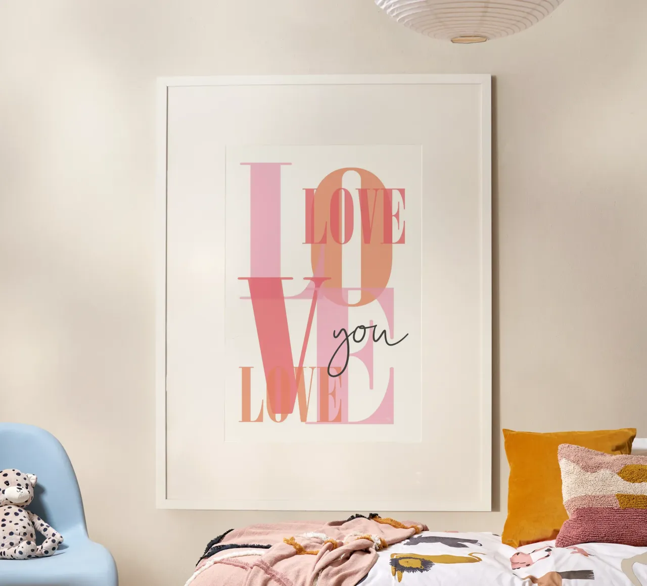 Grande amore per te poster con telaio in plastica da Martina